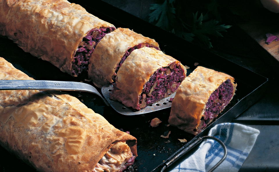 Rotkraut-Strudel