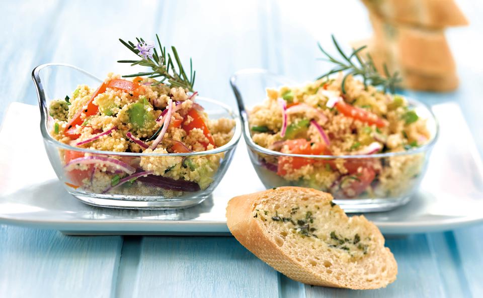 Couscous-Salat mit Avocados