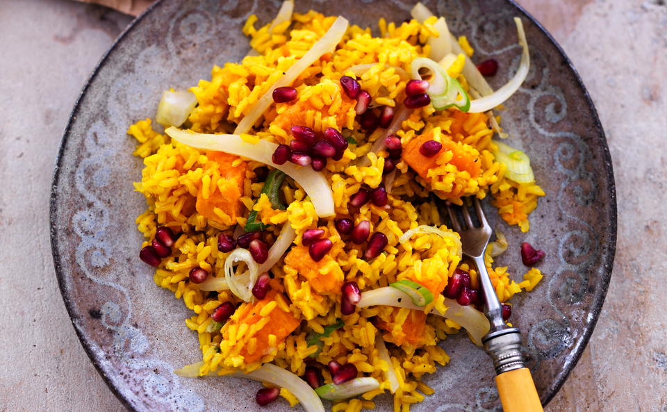 Naturreis-Curry mit Süßkartoffeln