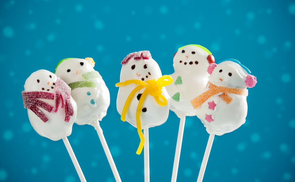 Schneemann-Cake-Pops