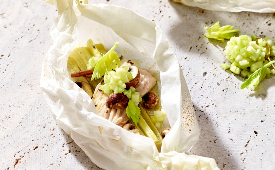 Karpfenfilets in der Papillote