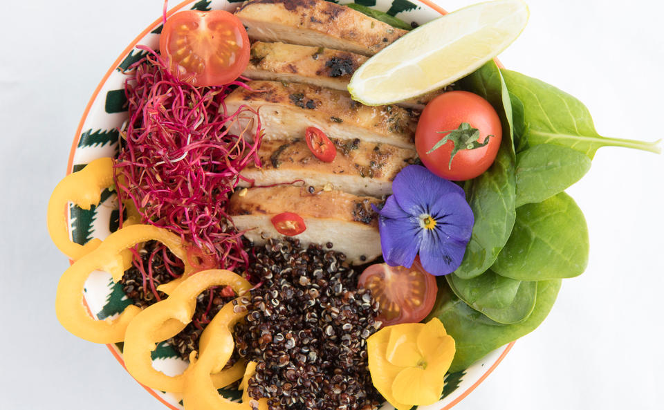 Coriander-Chicken-Quinoa-Bowl