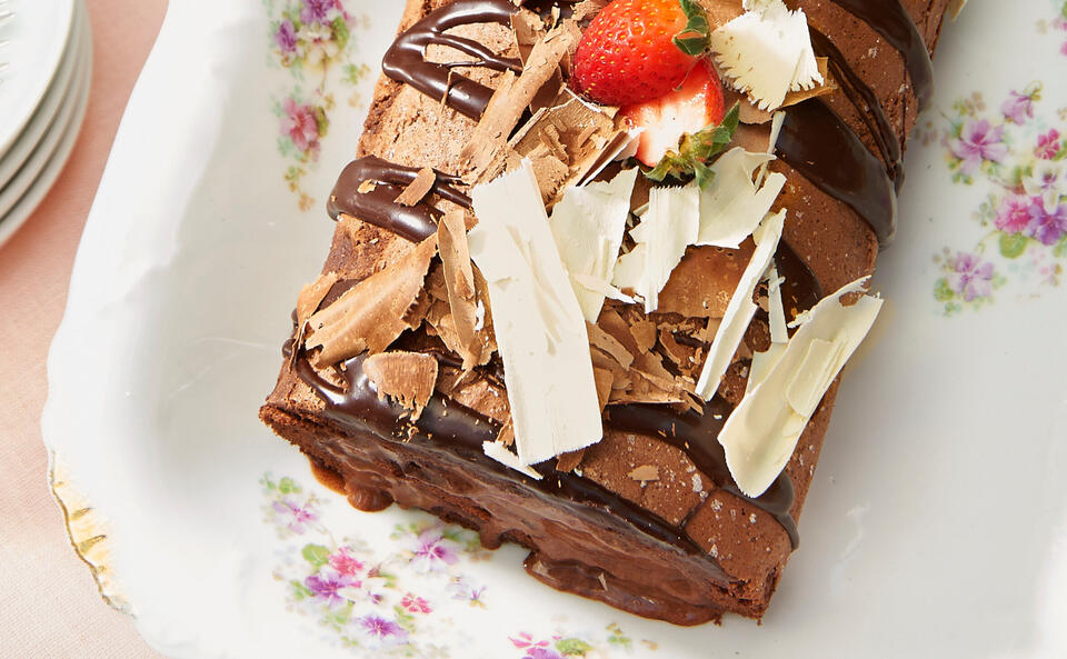 Schokolade-Eis-Roulade