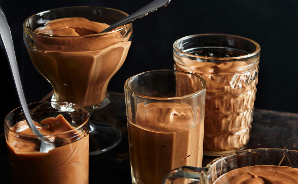 Schokoladepudding im Glas