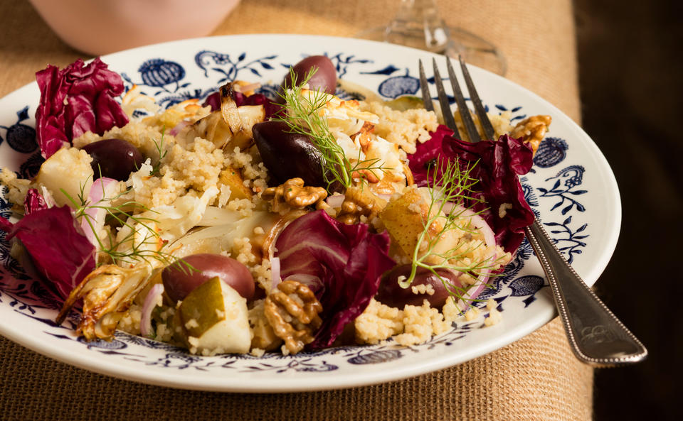 Couscous-Salat mit Halloumi