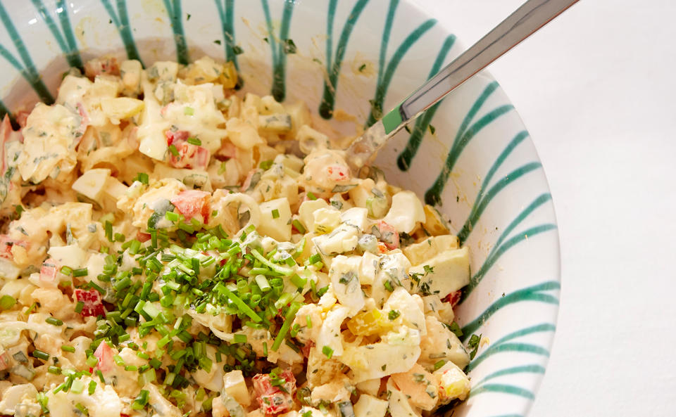 Eiersalat mit Curry und Gemüse